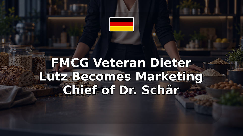 FMCG Veteran Dieter Lutz Becomes Marketing Chief of Dr. Schär