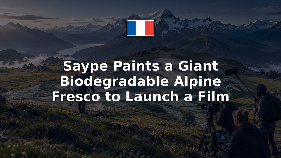 Saype Paints a Giant Biodegradable Alpine Fresco to Launch a Film