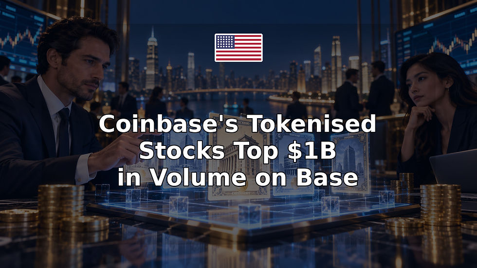 Coinbase's Tokenised Stocks Top $1B in Volume on Base