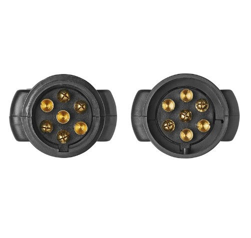 Zwei 7-polige Anhänger-Steckverbinder