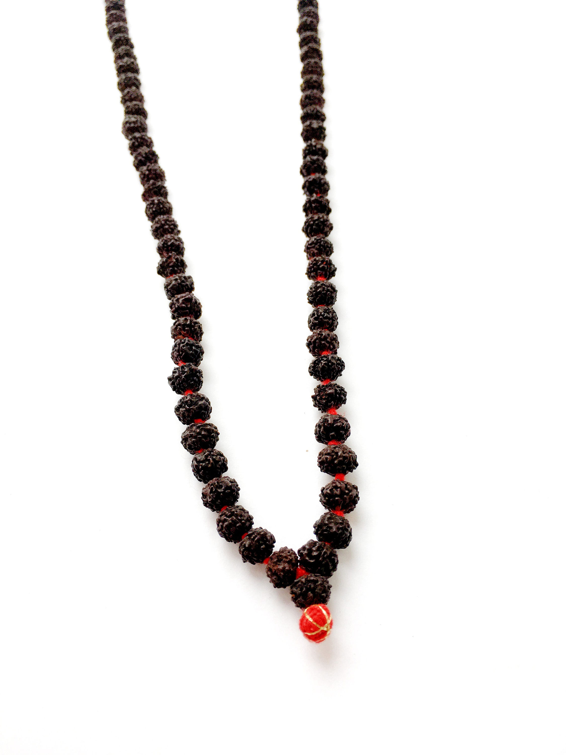 Джапа мала из чёрной 5-ликой рудракши