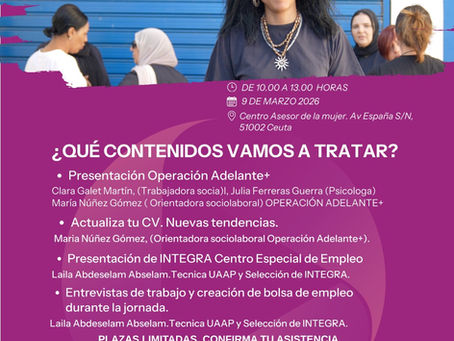 El CAM de Ceuta acoge la jornada “Mujer y Empleo: Activa tu Búsqueda” con una alta participación de usuarias