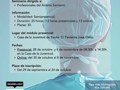 El CAM oferta Seminarios de atención/prevención de la Violencia Sexual para profesionales de los ámbitos Socioeducativo, Sanitario y Fuerzas de Seguridad del Estado, Policía Local y Seguridad Privada.