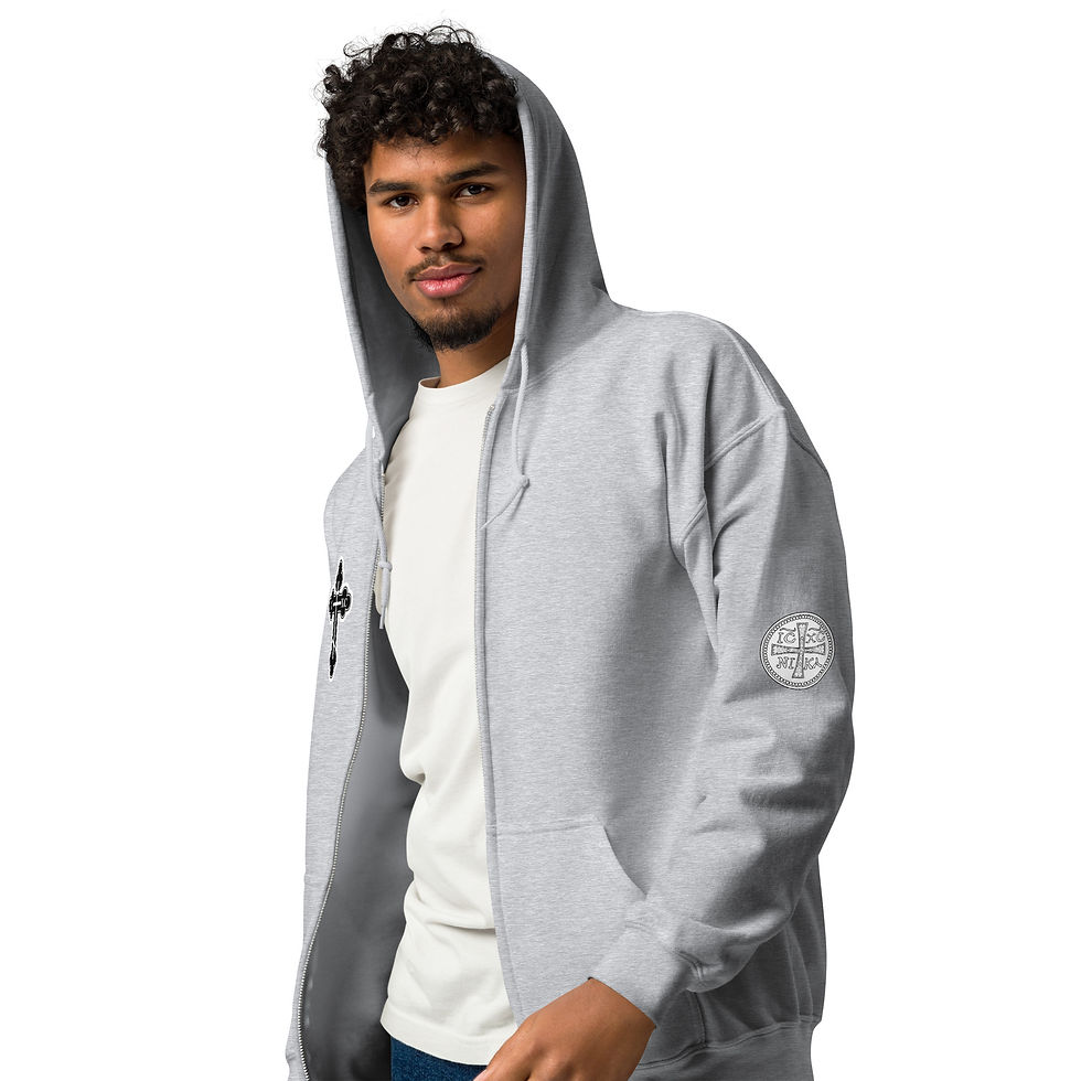 Thumbnail: Cross Unisex heavy blend zip hoodie