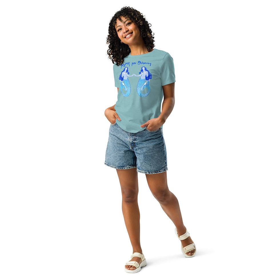 Thumbnail: My Ocean Love (Written in Greek) Women's Relaxed T-Shirt