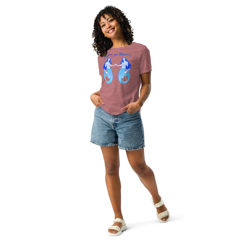 Thumbnail: My Ocean Love (Written in Greek) Women's Relaxed T-Shirt