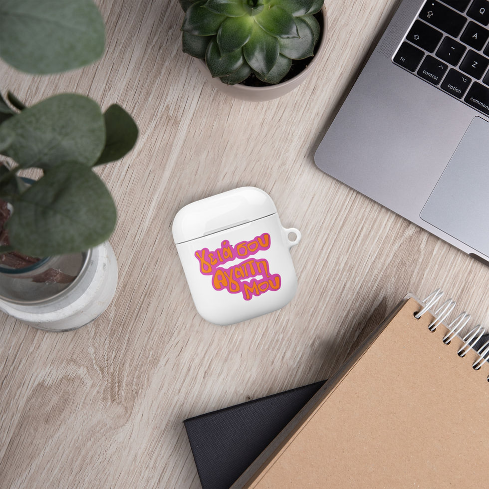 Thumbnail: Hello My love ( written in Greek) Case for AirPods®