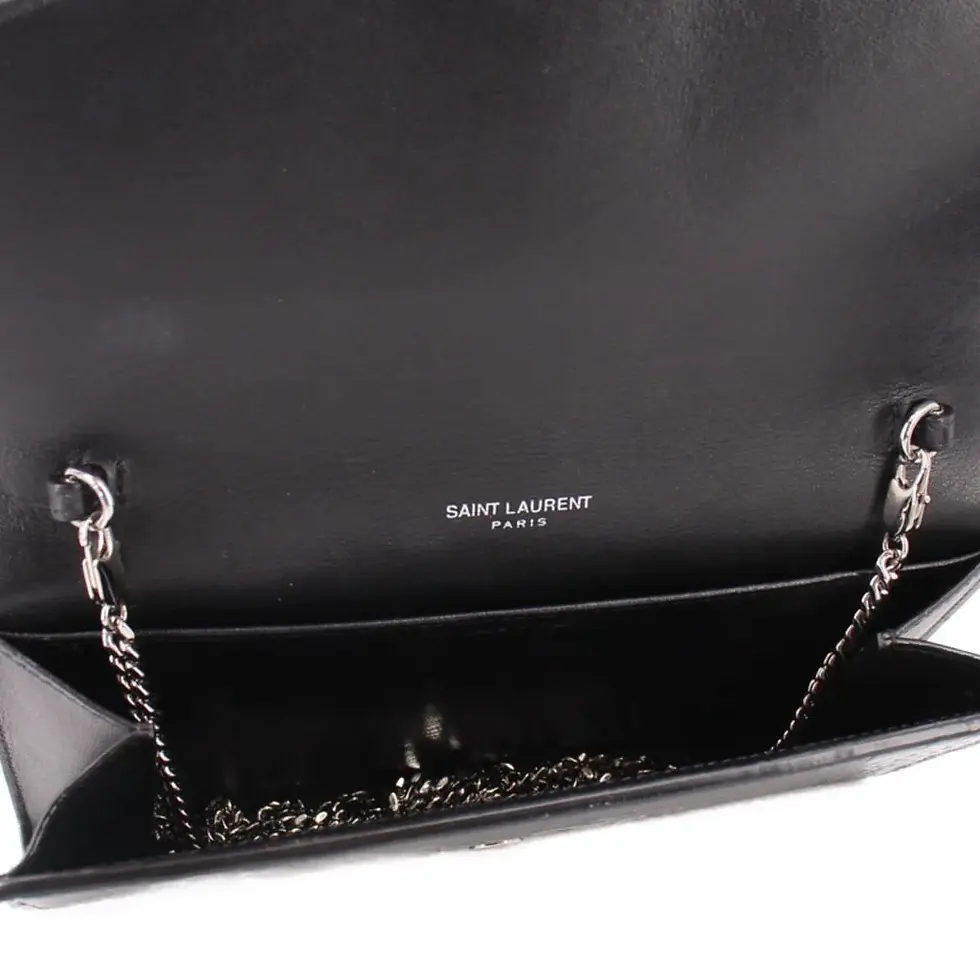 Thumbnail: SAINT LAURENT UPTOWN CHAIN WALLET CROSSBODYS BLACK