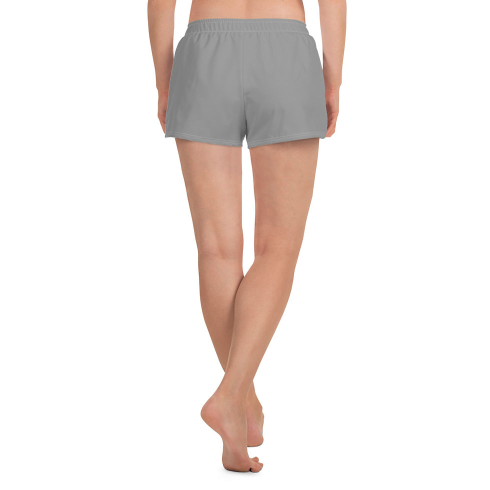 Thumbnail: White|Green|Black on Grey Women's Athletic Short Shorts