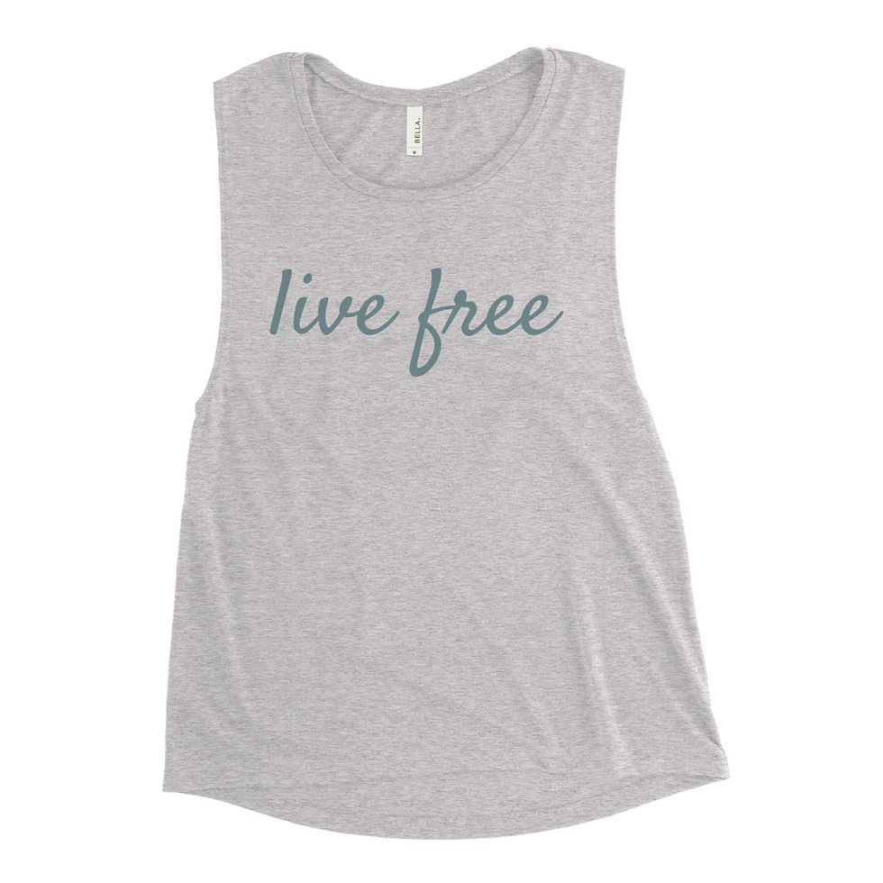 Thumbnail: Live Free Ladies’ Muscle Tank in Starship