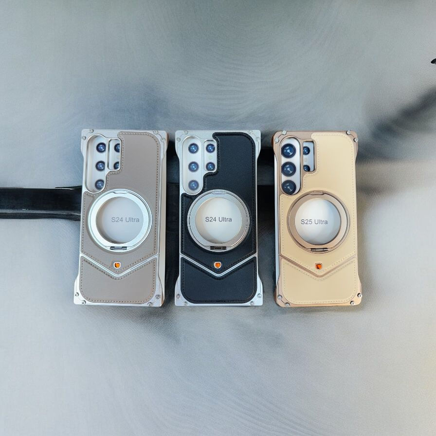 LEATHER METAL CASE WITH MAGSAFE