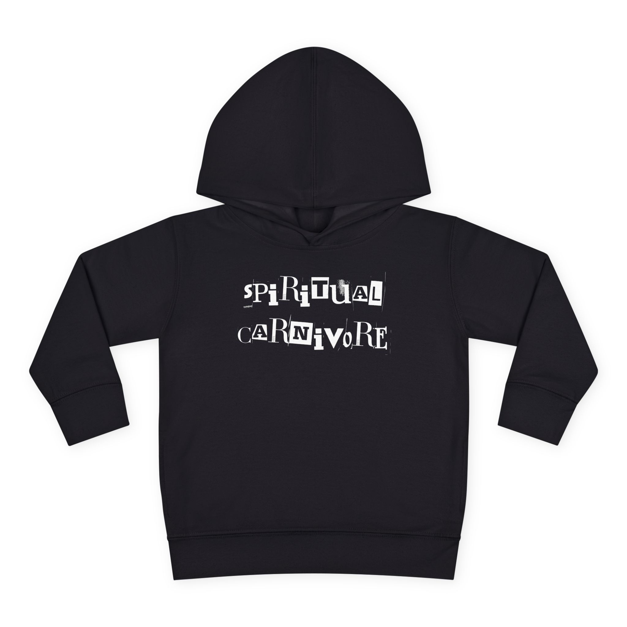 Spiritual Carnivore- Black-Toddler Pullover Fleece Hoodie