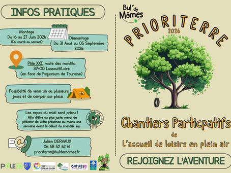 Chantier de Montage d'Accueil de Loisirs Nature "Prioriterre" 2026
