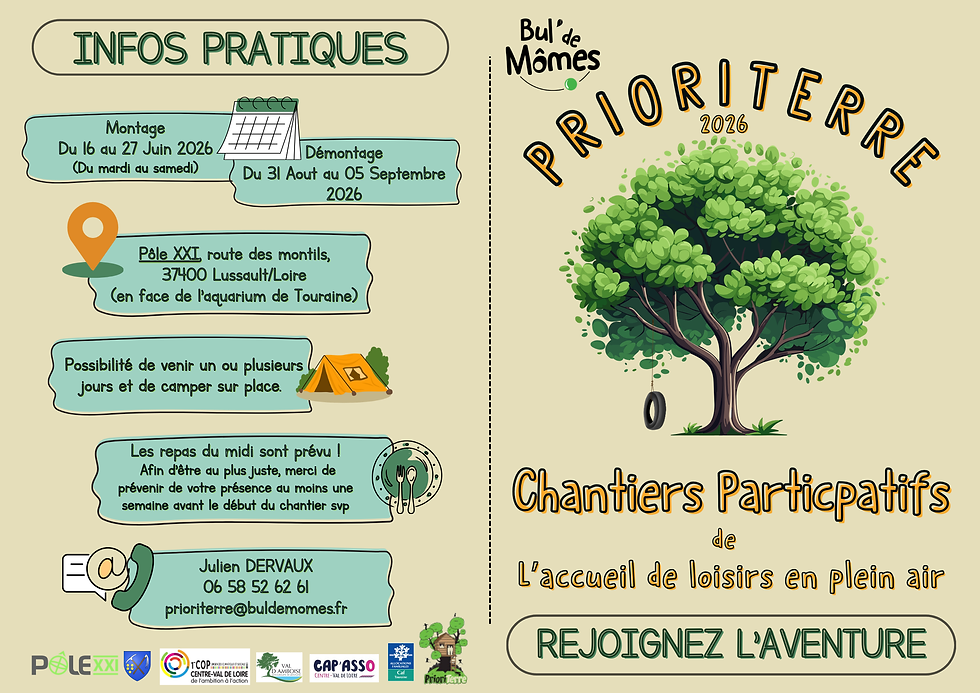 Chantier de Montage d'Accueil de Loisirs Nature "Prioriterre" 2026