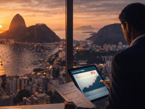 Gestor corporativo no Rio de Janeiro analisa impacto do reajuste da Light 2026 na conta de energia da empresa