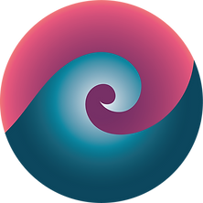 Oasis Eye Center Favicon - a blue wave against a pink and purple gradient sky