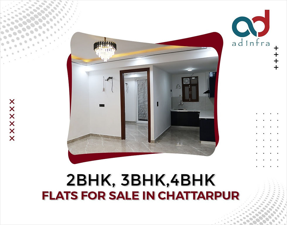 2bhk, 3bhk & 4bhk flats for sale in chattarpur
