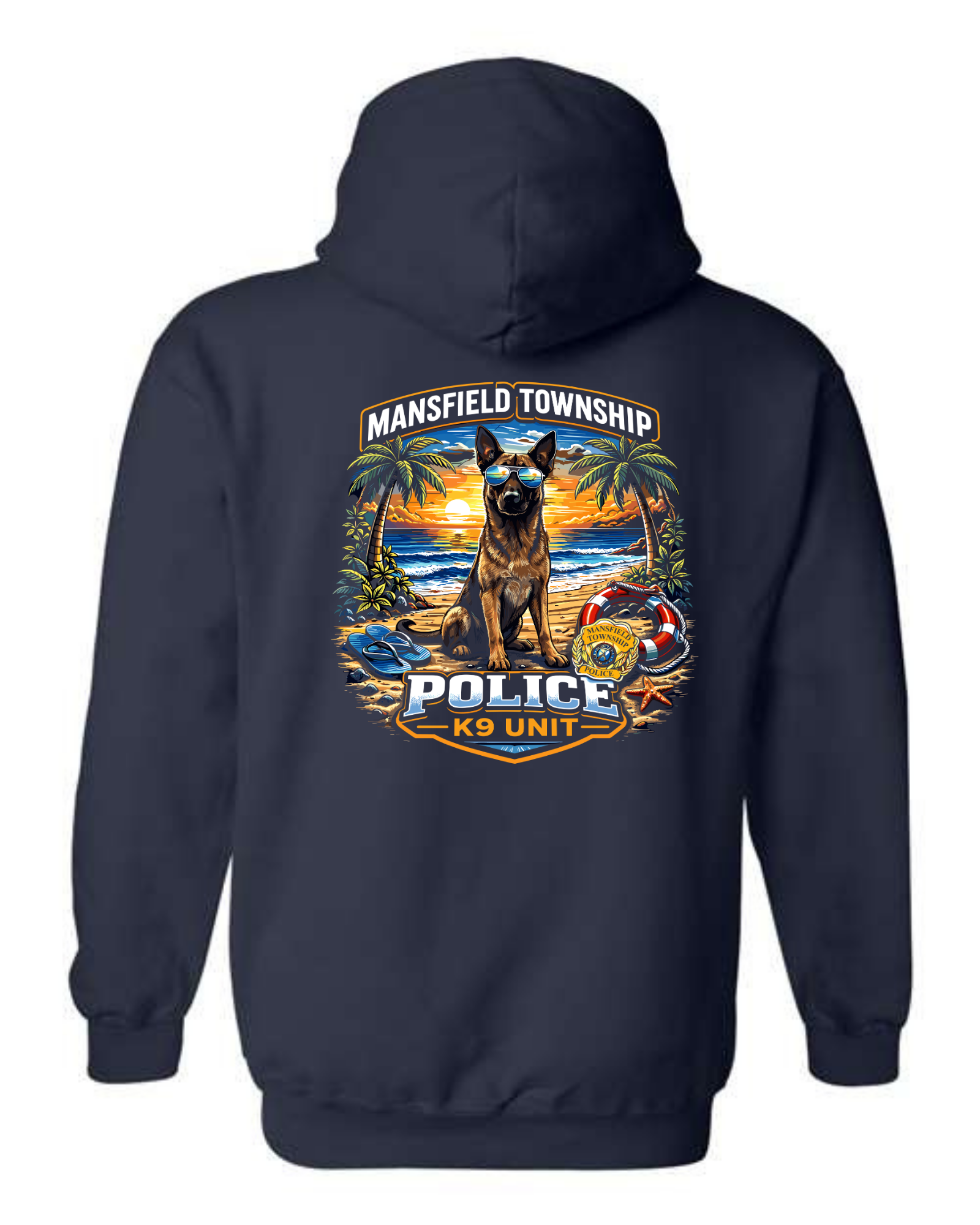 (Summer) Mansfield Police K9 Unit Full Zip Sweatshirt