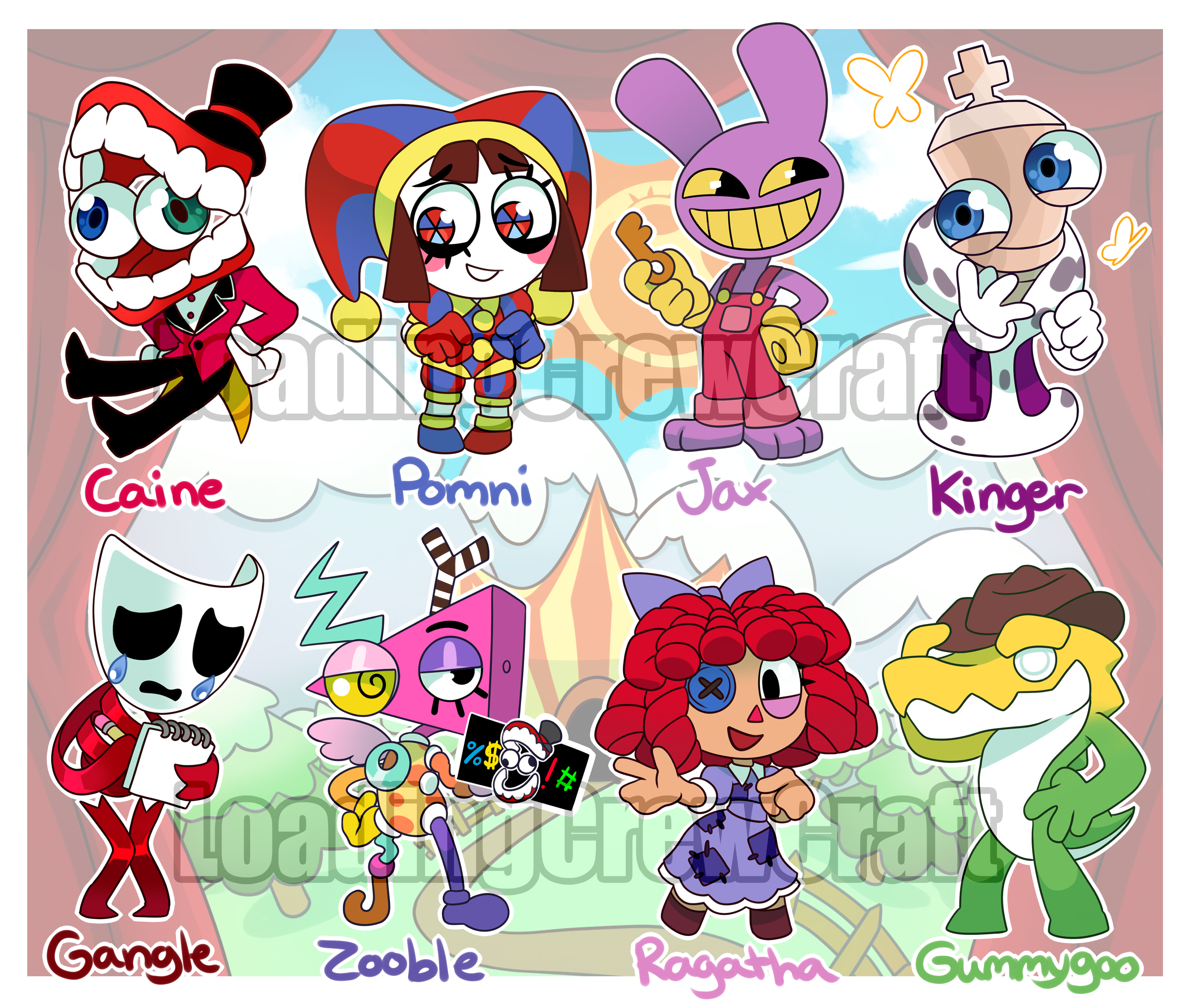 The Amazing Digital Circus Standee Set