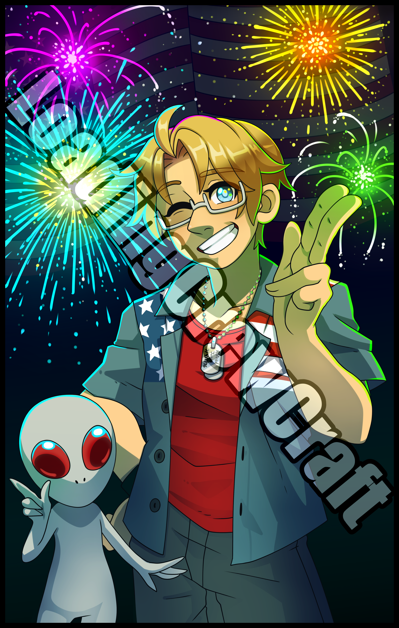 Hetalia America/Alfred F. Jones Wallscroll