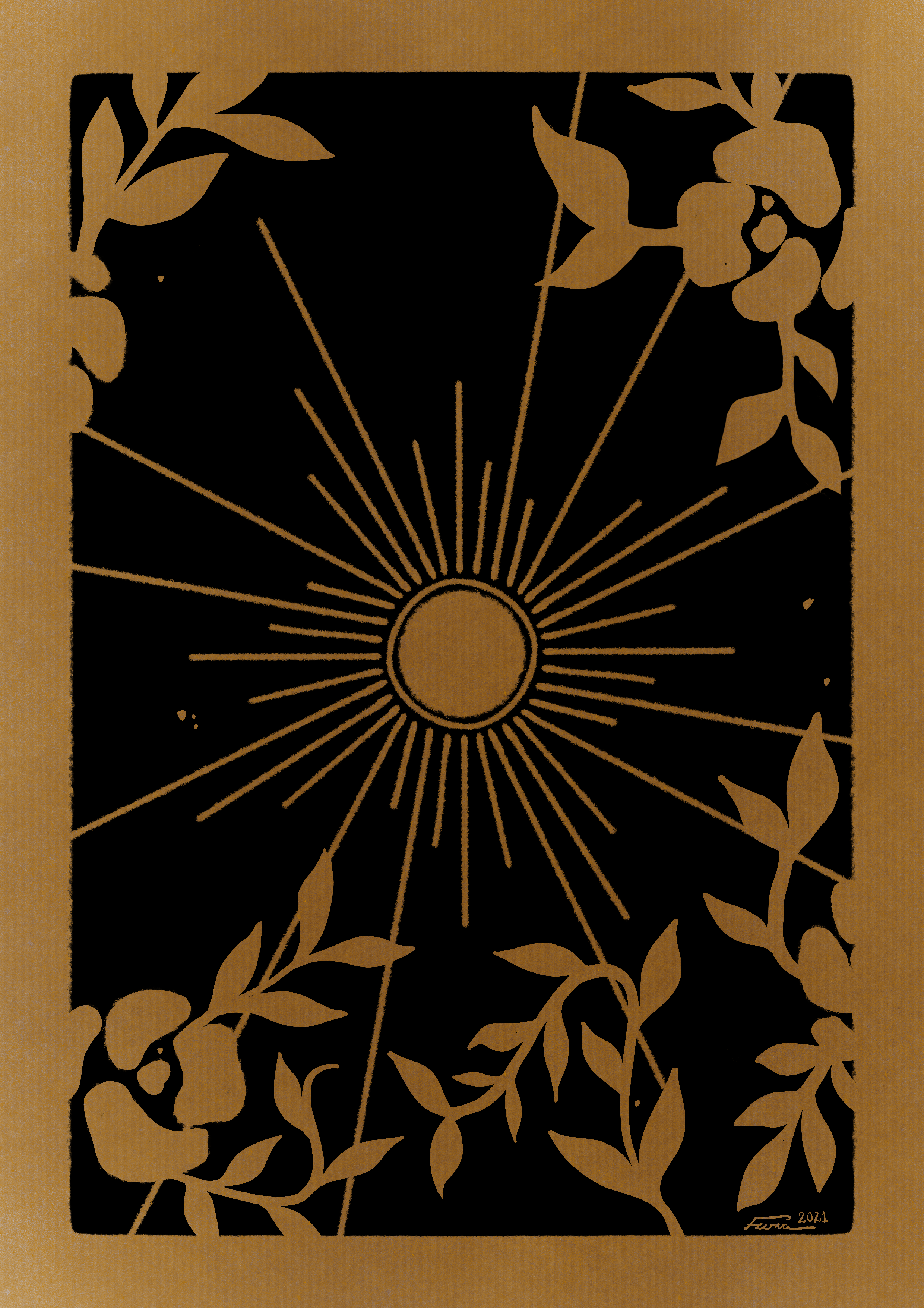 Poster Sombras Cruas, Sol A4