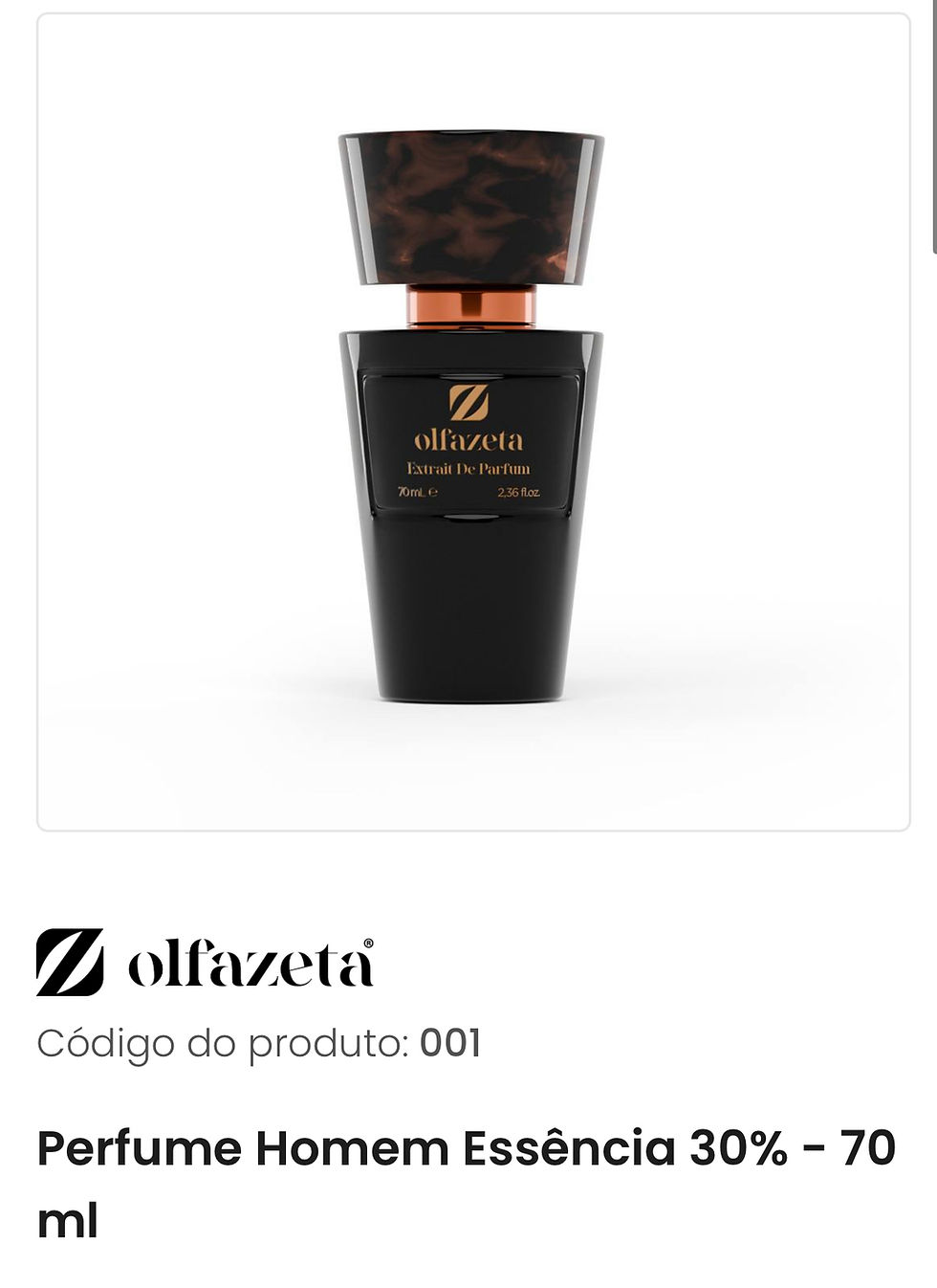 Miniatura: Perfume Homem Essência 30% - 70 ml