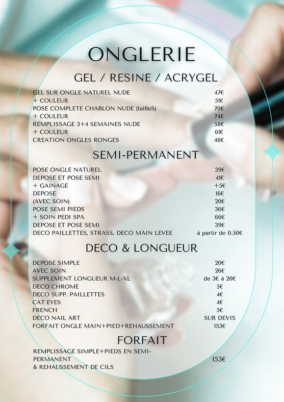 Tarif Onglerie