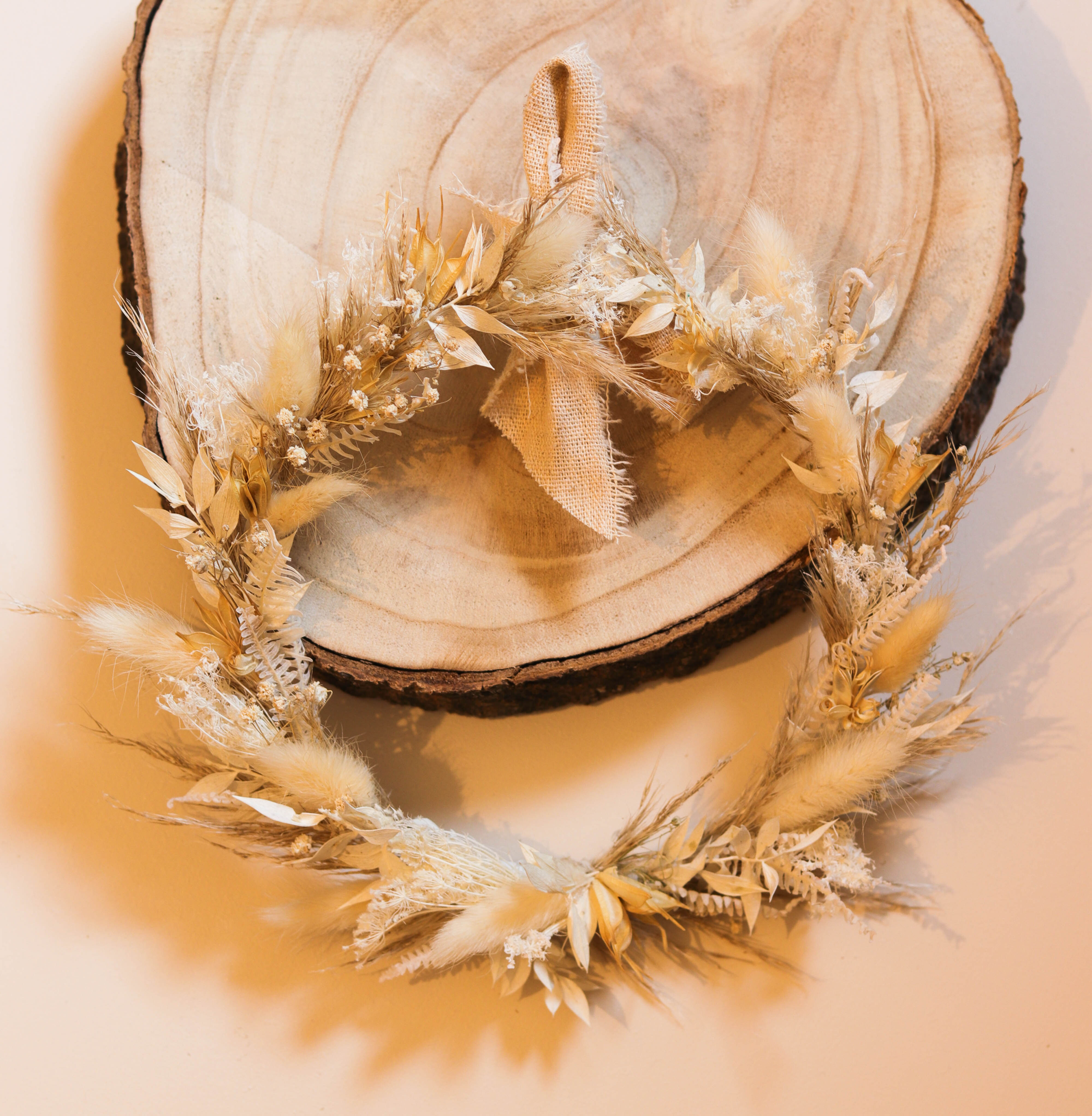 Cercle fleurs séchées sur-mesure