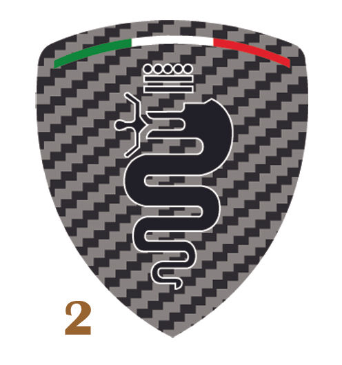 Thumbnail: Alfa Romeo Black Shield Decals x2pcs s.n: A0301