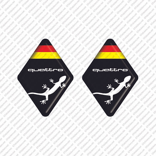 Sticker Nickel 'Quattro Gecko' - 90 x 40 mm Sticker Nickel 'Quattro Gecko' - 90 x 40 mm