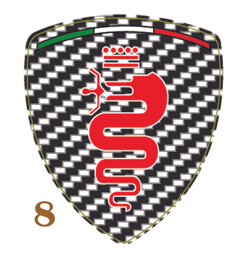 Thumbnail: Alfa Romeo Black Shield Decals x2pcs s.n: A0301
