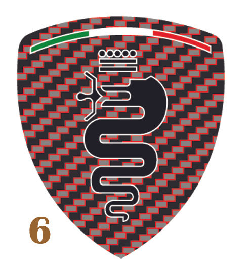 Thumbnail: Alfa Romeo Black Shield Decals x2pcs s.n: A0301
