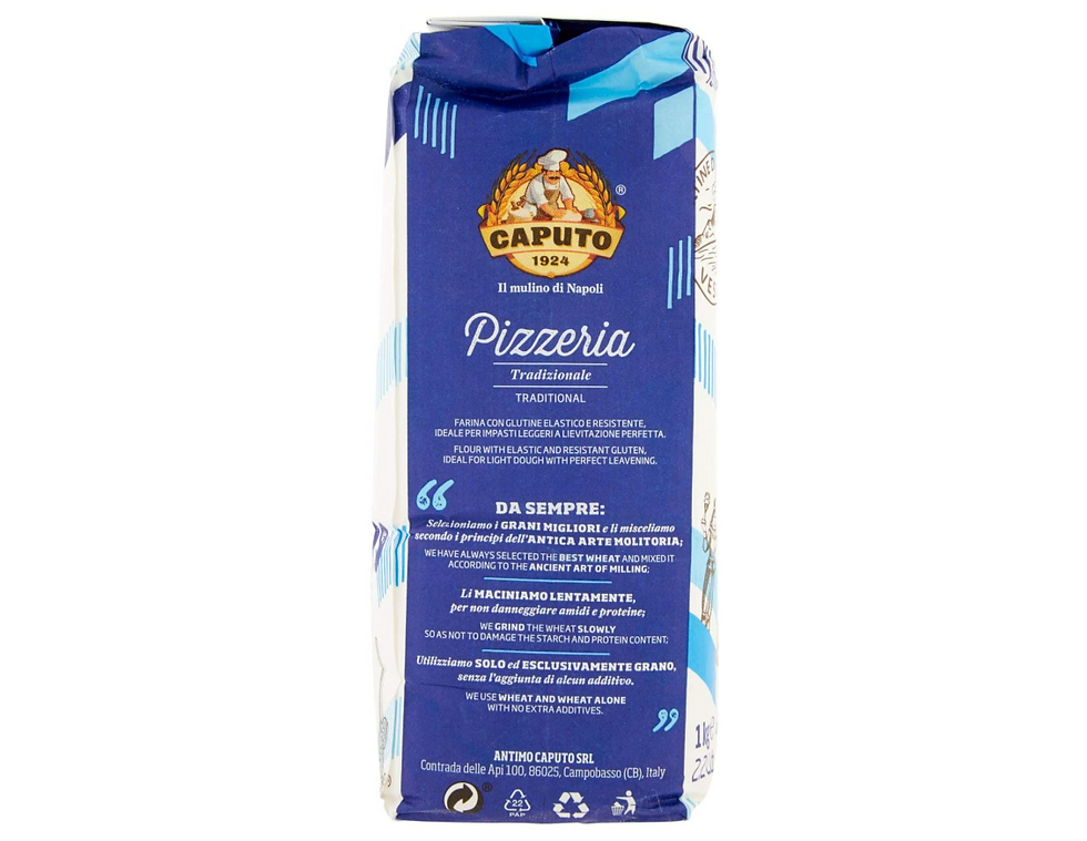 Thumbnail: 3Kg FARINA 00 - BLUE FLOUR PIZZERIA CAPUTO - SOFT WHEAT FLOUR TYPE 00 (3x1Kg)
