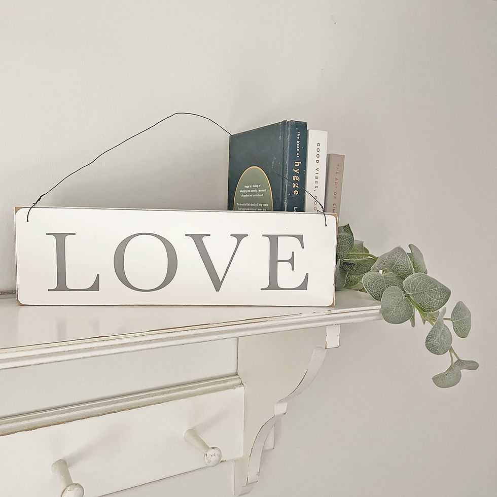 Thumbnail: Classic love hanging sign