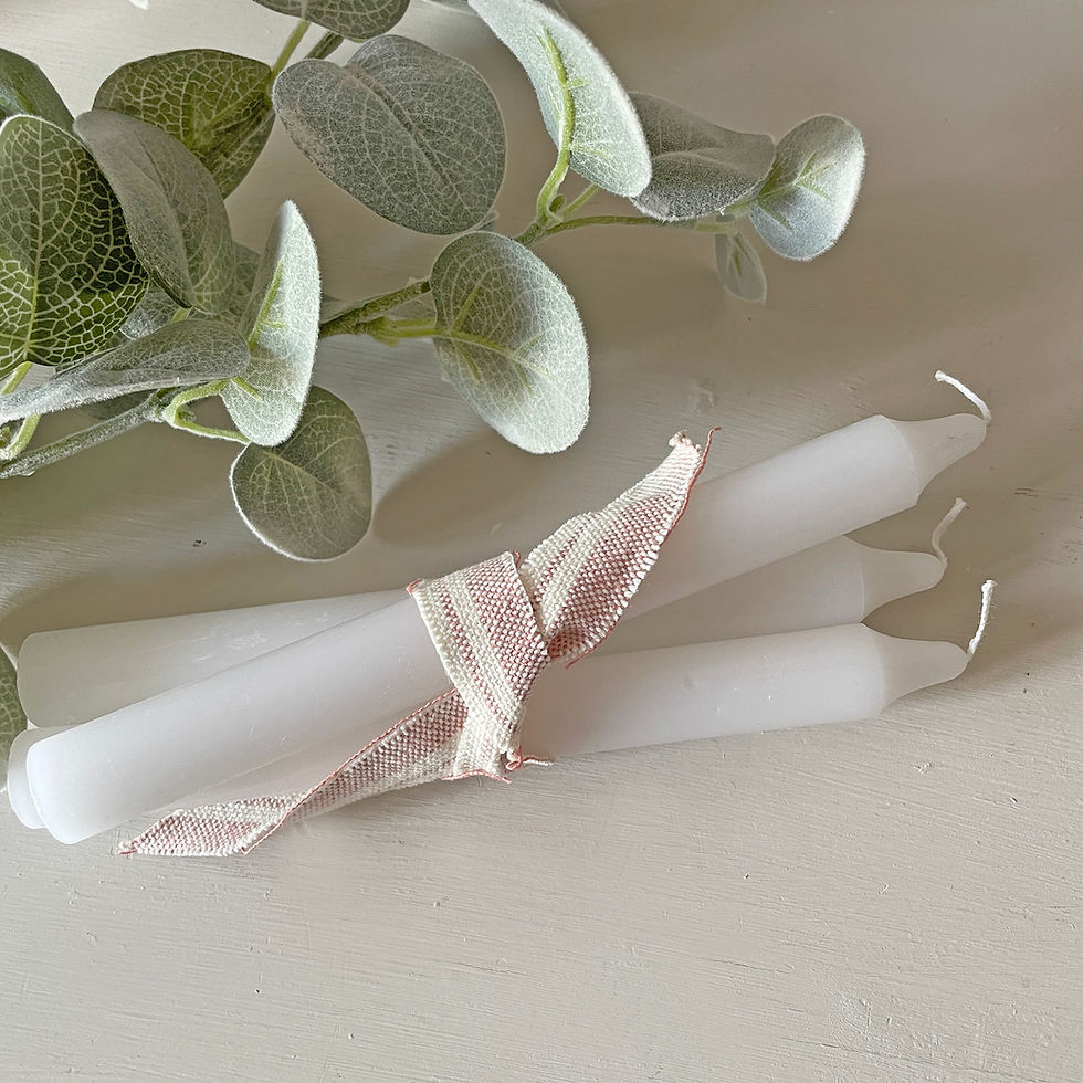 Thumbnail: White dinner candles - set of 3