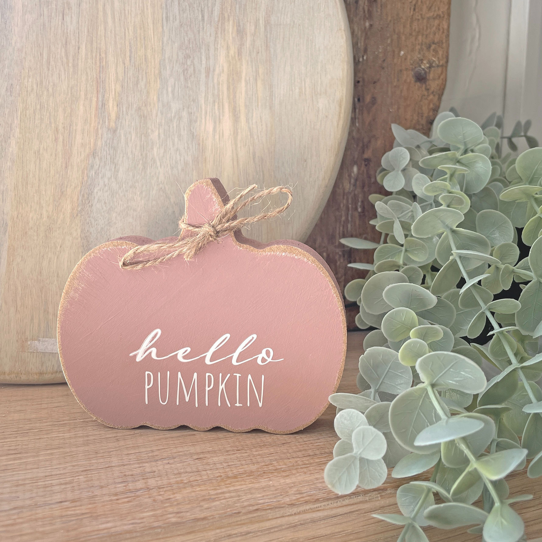 Munchkin wood decorative pumpkins - hello pumpkin