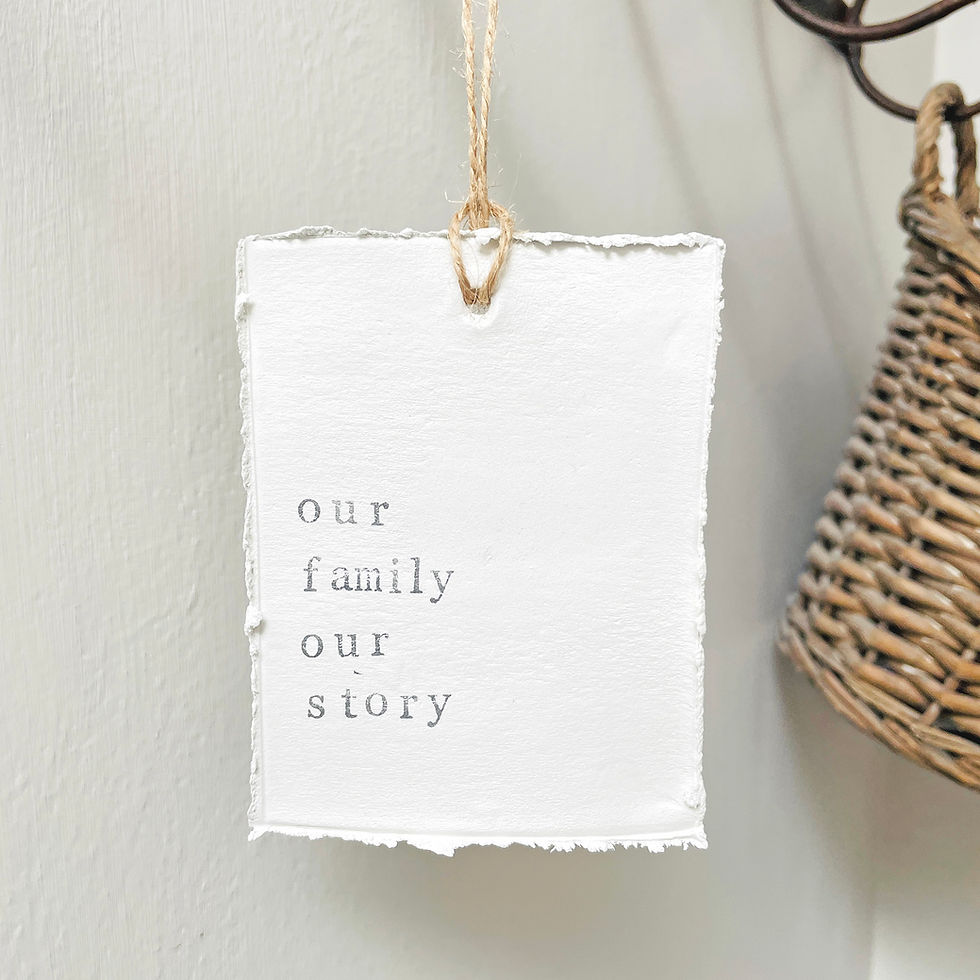 Thumbnail: Handmade Clay Quote Sign | Typographic Keepsake Tag | Family Love Gift | Home De