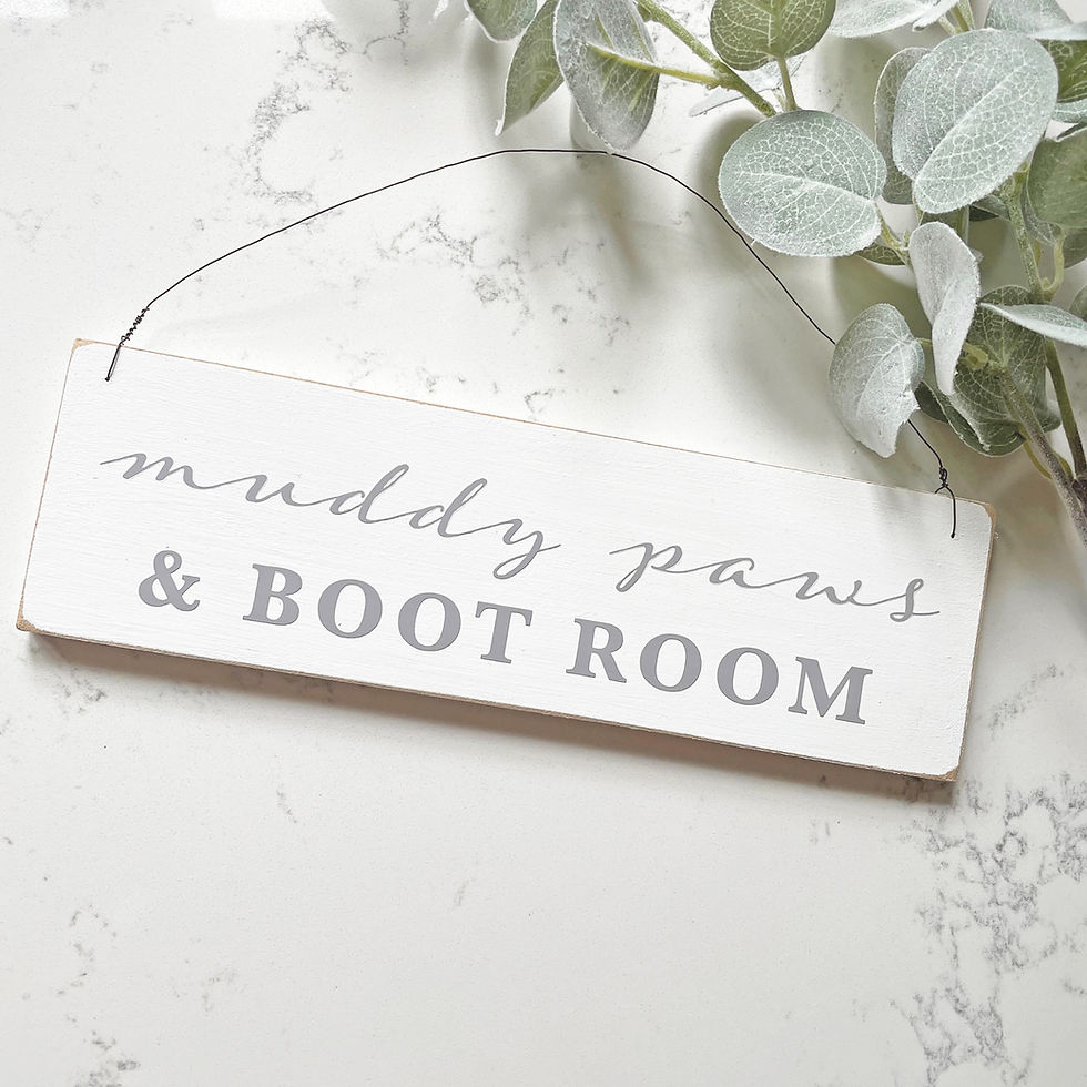 Thumbnail: Boot room sign - Muddy paws & boot room