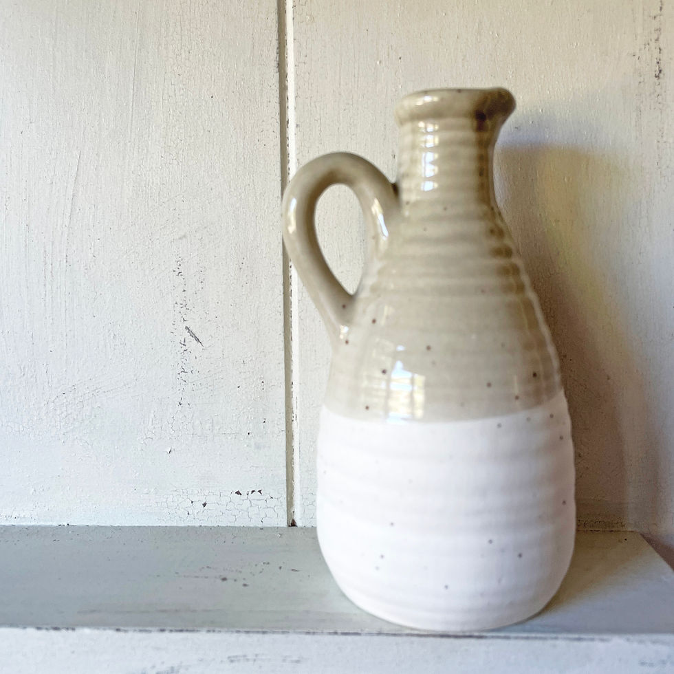 Thumbnail: Natural two tone ceramic jug | bud vase