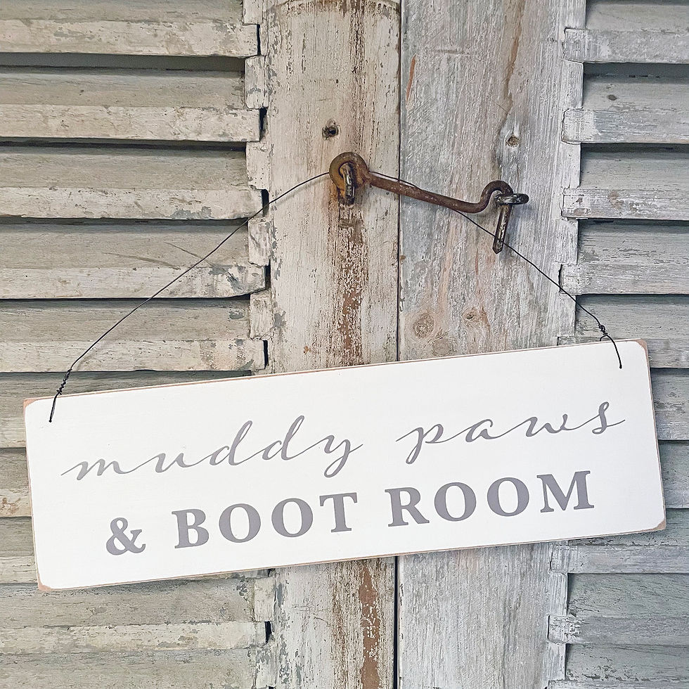 Thumbnail: Boot room sign - Muddy paws & boot room
