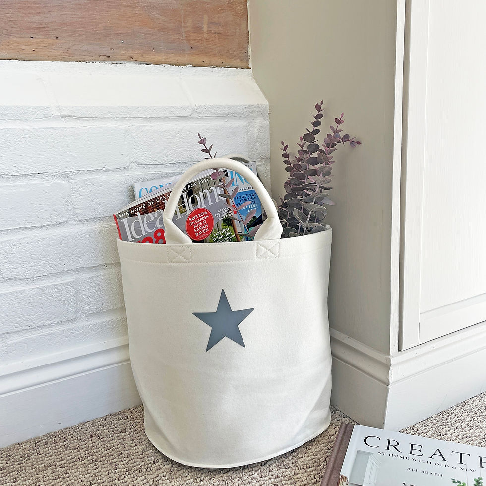 Thumbnail: White storage trug - star design