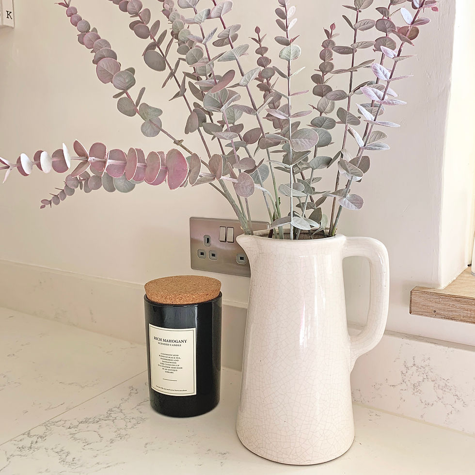 Thumbnail: Faux blush eucalyptus bunch | artificial flowers