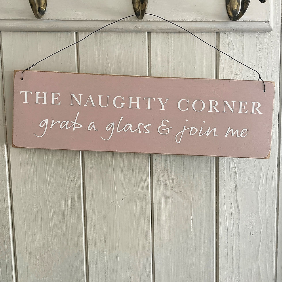 Thumbnail: Funny drinking quote hanging sign - Pink