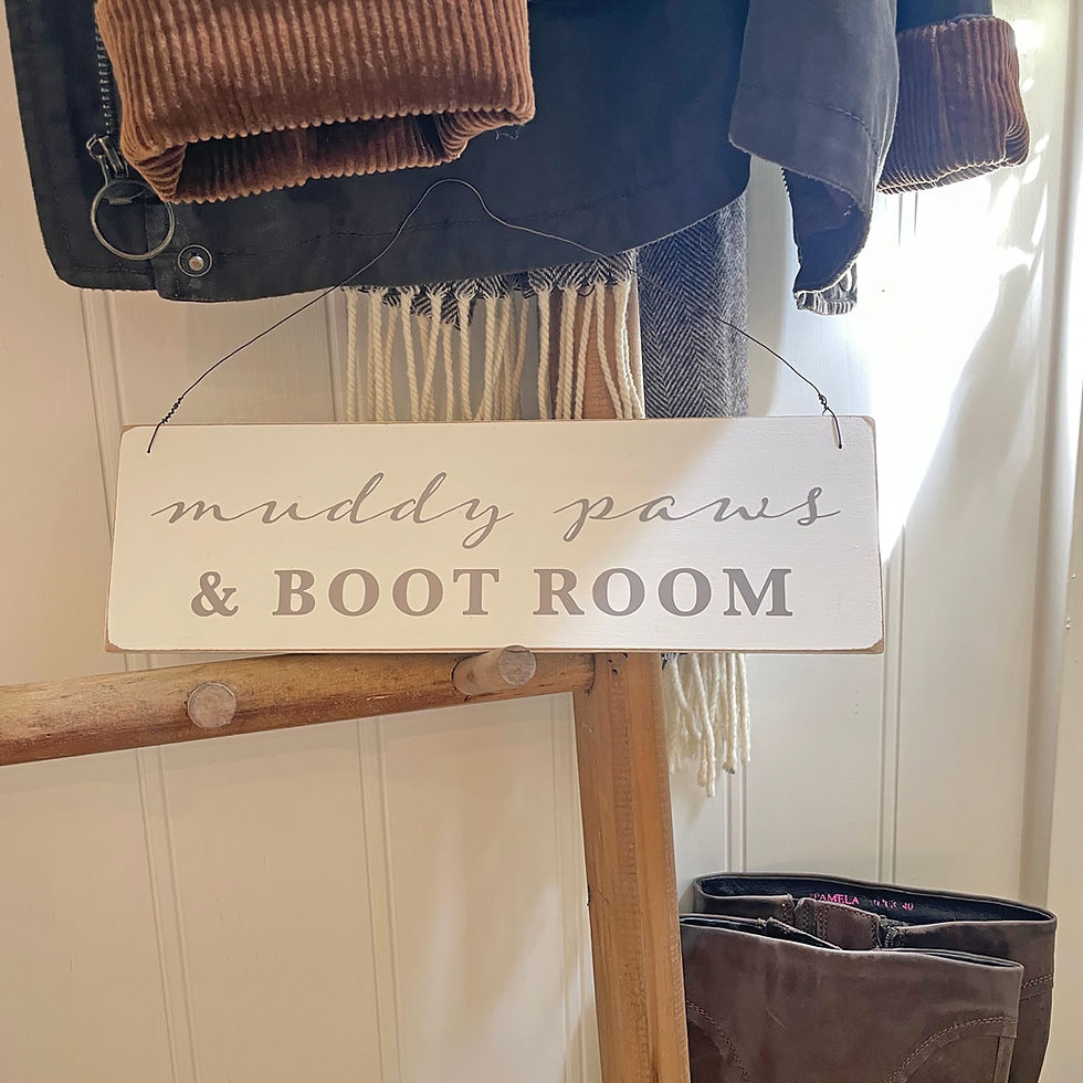 Thumbnail: Boot room sign - Muddy paws & boot room