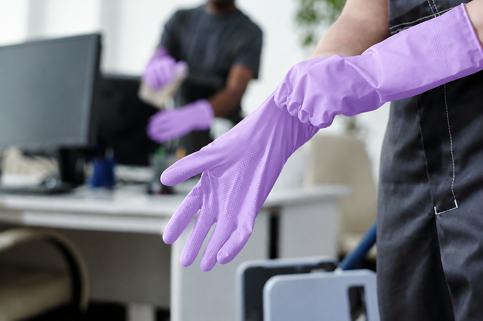 Handschuhe von Reinigungsunternehmen su-clean