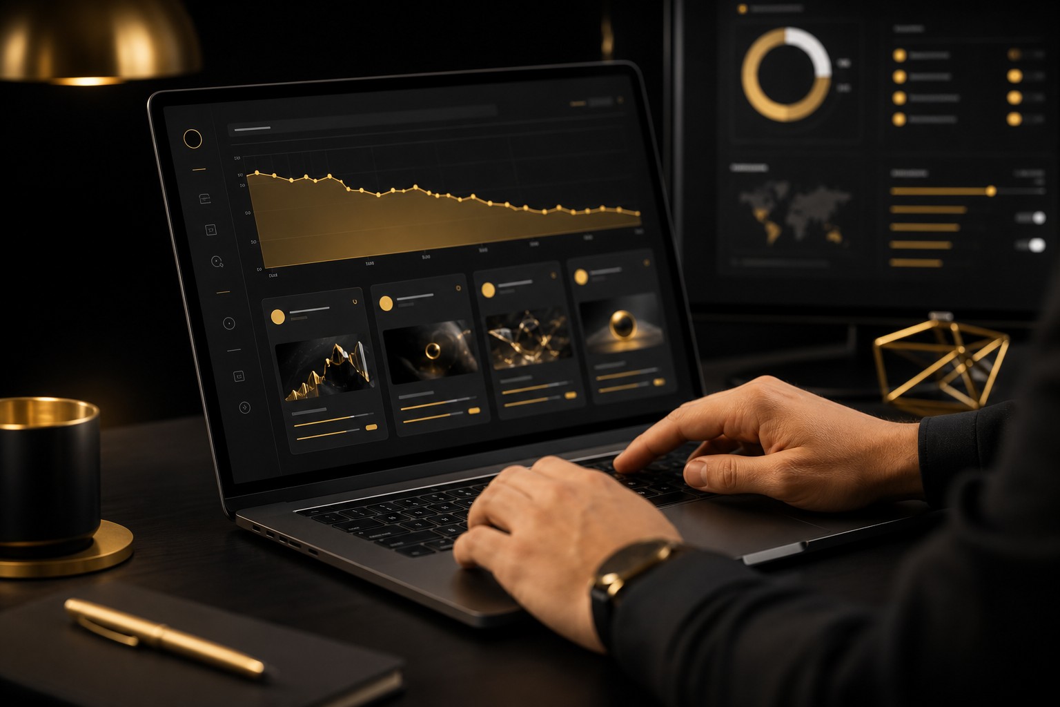 Marketing dashboard showing optimization during the first 90 days with a marketing agency