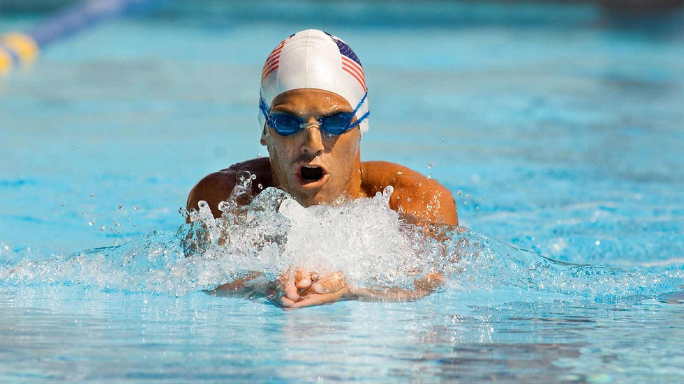 photo of an athlete swimming after chiropractic adjustment