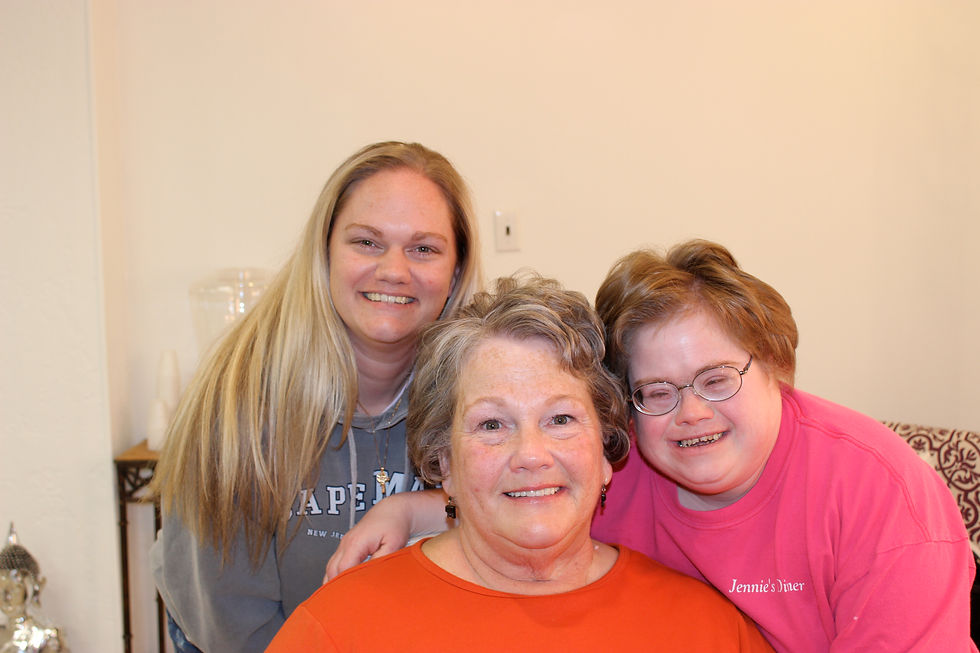 mom and her two daughters