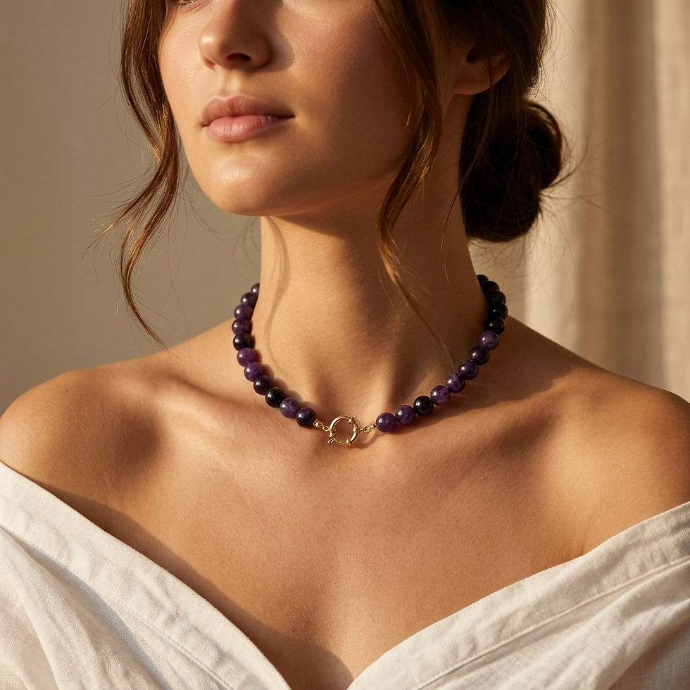 Miniaturbild: Mitternacht Naturstein Choker