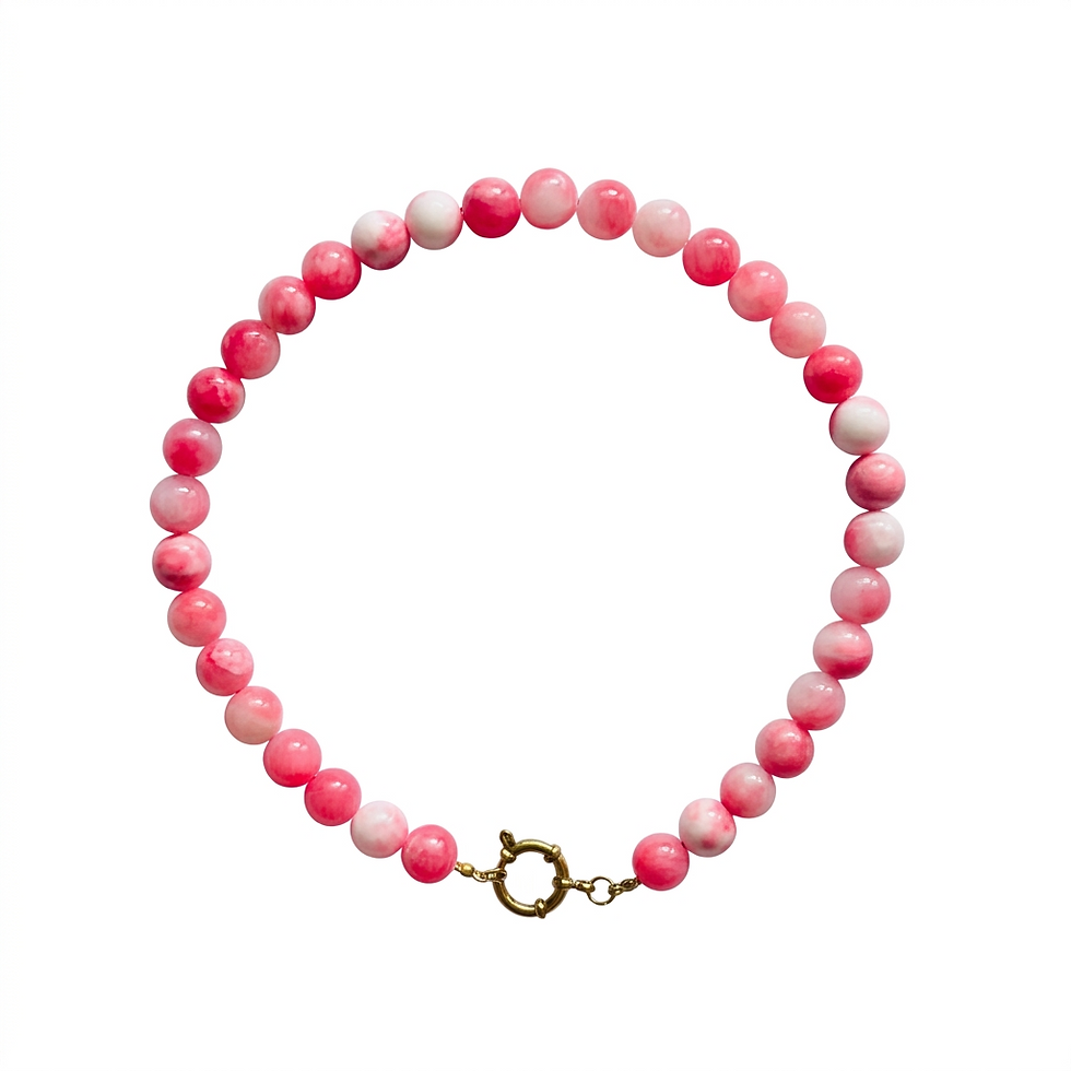 Miniaturbild: Rosenschimmer Naturstein Choker